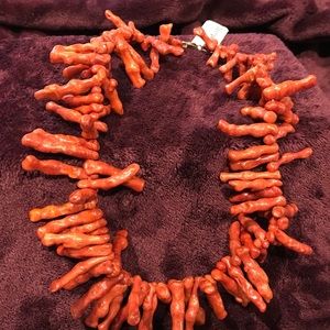 Red Sponge Coral Necklace